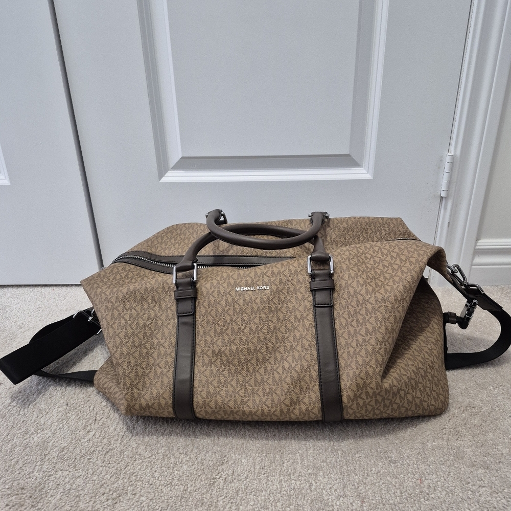 NWT Michael Kors Hudson Logo Weekender Bag - Picture 3 of 8